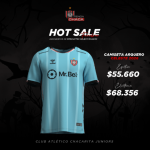 CAMISETA DE ARQUERO CELESTE 2026 - HOT SALE FUNEBRERO