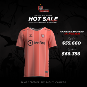 CAMISETA DE ARQUERO SALMÓN 2026 - HOT SALE FUNEBRERO